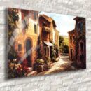 Картина на стекле Старые улочки