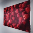 Модульная стеклянная интерьерная картина /Фотокартина на кухню /Ягоды, 28x40 см. Декор для дома, подарок