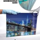 Модульная стеклянная интерьерная картина /Фотокартина на стекле / Бруклинский мост, 28x40 Декор для дома, подарок