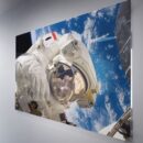 Модульная стеклянная интерьерная картина /Фотокартина на стекле /Космонавт, 28x40 см. Декор для дома, подарок