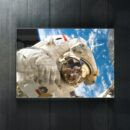 Модульная стеклянная интерьерная картина /Фотокартина на стекле /Космонавт, 28x40 см. Декор для дома, подарок