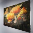 Модульная стеклянная интерьерная картина /Фотокартина на кухню /Летнее настроение /Цветы, 28x40 Декор для дома, подарок