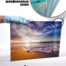 Модульная стеклянная интерьерная картина /Фотокартина на стекле / Море /Морской берег, 28x40 Декор для дома, подарок