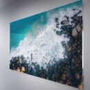 Модульная стеклянная интерьерная картина /Фотокартина на стекле / Море /Морской берег, 28x40 Декор для дома, подарок