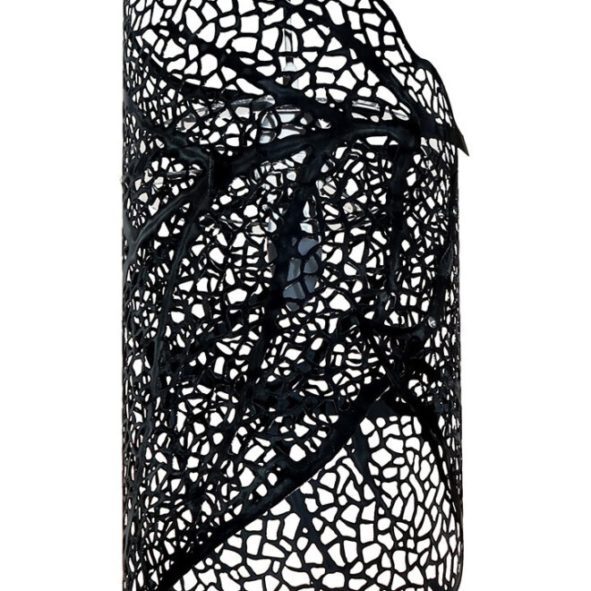 Люстра светильник потолочный Leaf skeleton pattern черный