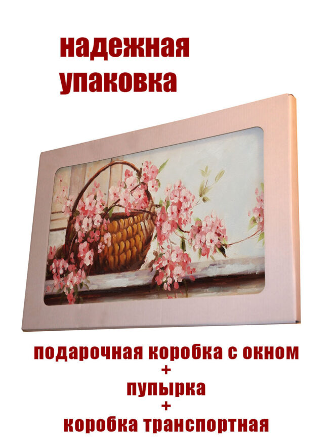 Картина на стекле Ветка цветущей сакуры