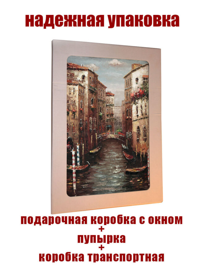 Картина на стекле Канал Венеции